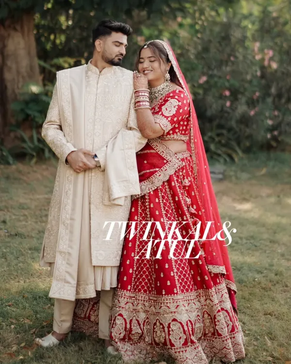A classic and elegant couple portrait. We posed this couple in a beautiful garden setting, capturing a quiet moment of togetherness.