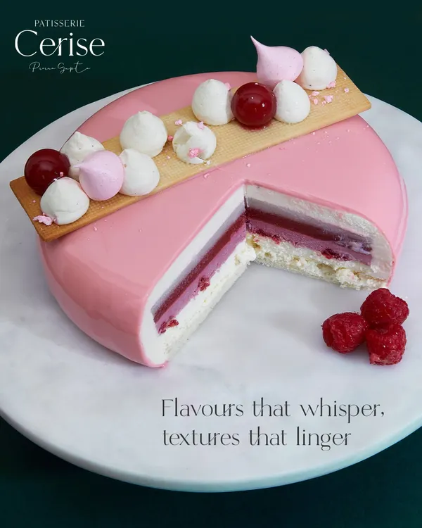 This is the essence of my craft. Flavours that are delicate but distinct, and textures that are designed to create a lasting memory. It’s not just a cake, it’s a carefully composed experience.