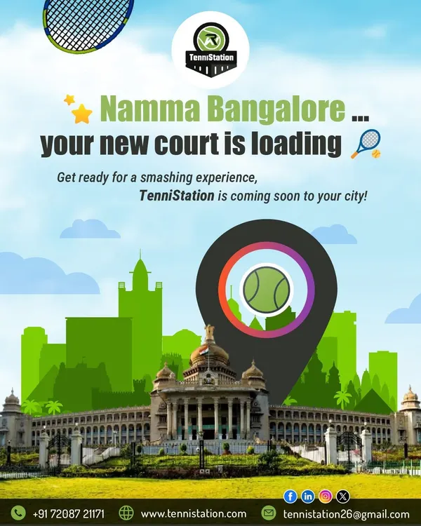 Big news, Bangalore! We are thrilled to announce that a brand-new TenniStation court is coming soon to your city. Get ready for a smashing new home for champions in the making.