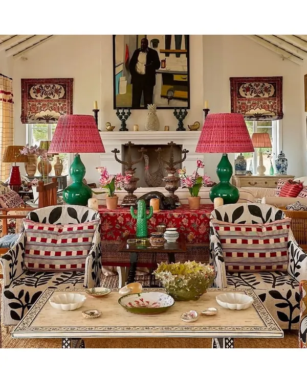 This coastal home is a masterclass in mixing bold patterns, rich colour, and effortless style. I am inspired by this layered, collected look, where every corner tells a story and every texture invites you in.