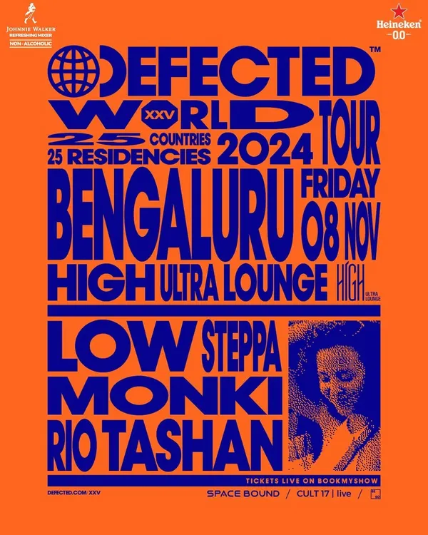 The official poster for the Defected World Tour in Bengaluru. We were chosen as the partners to bring back the legendary UK house music label Defected Records to India after a 10-year hiatus.