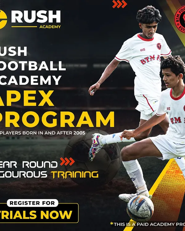 Introducing the APEX Program, our year-round rigorous training for elite players. This program includes strength and conditioning, data analytics, and a direct pathway to our KSFA A-Division team, BTM FC.