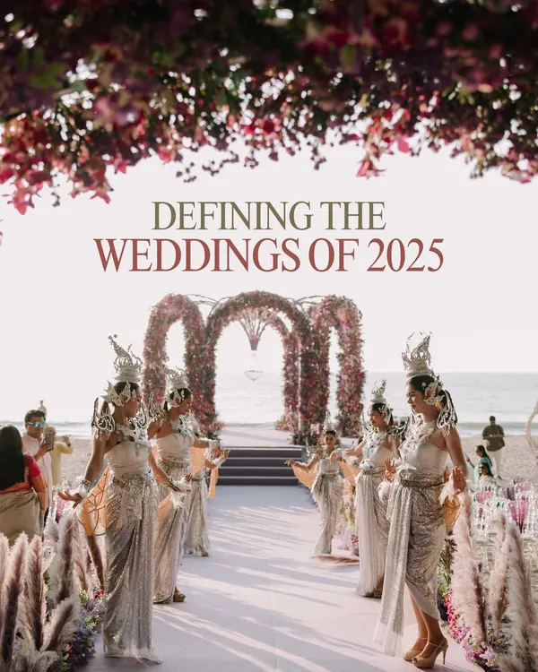 Defining the weddings of 2025 with a stunning beachside ceremony. This setup, with a floral mandap framing the ocean and traditional Thai dancers, shows how I blend local culture with grand wedding visions.