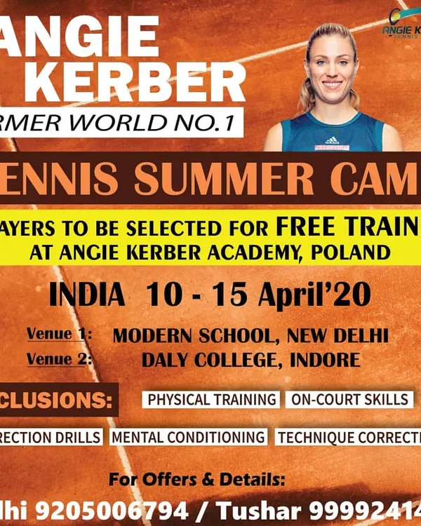 This poster for our Tennis Summer Camp in partnership with the Angie Kerber Academy highlights a direct pathway to international training. We offer our players a chance to be selected for free training at the former World No. 1's academy in Poland, an unparalleled opportunity for aspiring juniors.