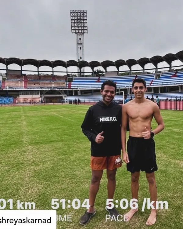 So proud of my Guruji's son Vivaan, a strong young runner and triathlete. It's a testament to how a consistent yoga practice and a plant-based lifestyle, which I also teach, can build incredible strength and a healing mindset.
