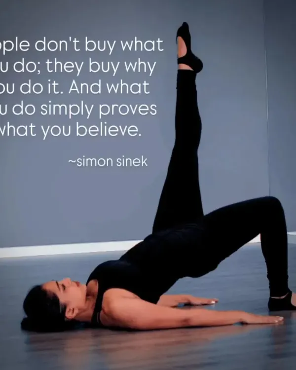 This quote is at the core of why I teach. My goal isn't to sell you on weight loss, but to help you find your own "why" for moving and to build a practice that feels satisfying and true to you.