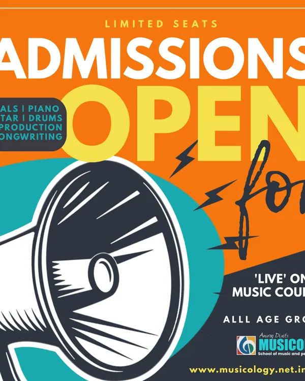 Admissions for my 'Live' online music courses are now open. I offer programs for all age groups in vocals, piano, guitar, drums, music production, and songwriting. You can book a free online counseling session to find the right path for your musical journey.