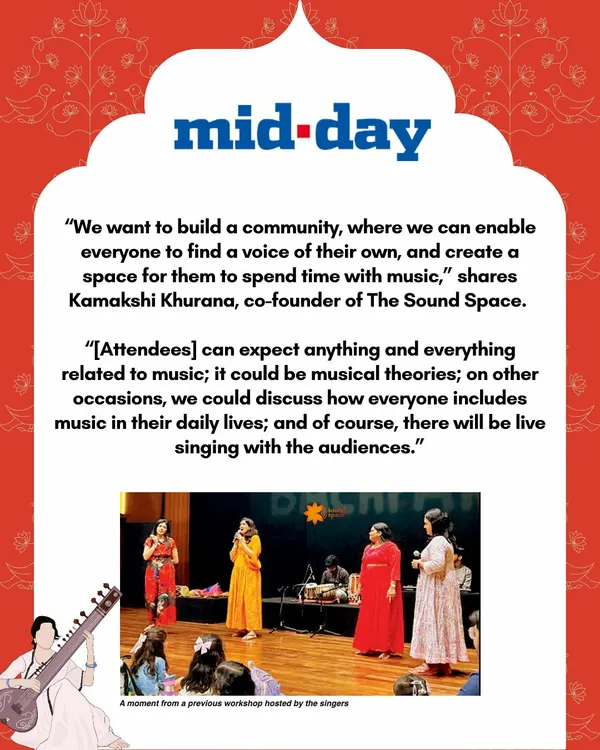 We were thrilled to be featured in Mid-Day. The article captures our mission to build a community where everyone can find their voice and spend time with music.