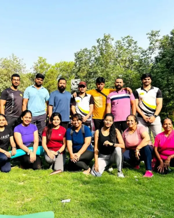 Our happy yoga family after a refreshing morning session in the park. The positive energy and smiles say it all.