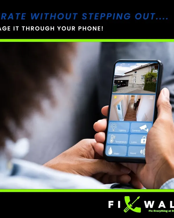 With our smart home setup, you can manage your entire property without leaving your seat. This image shows a user accessing their home's security cameras and controls directly from their phone.