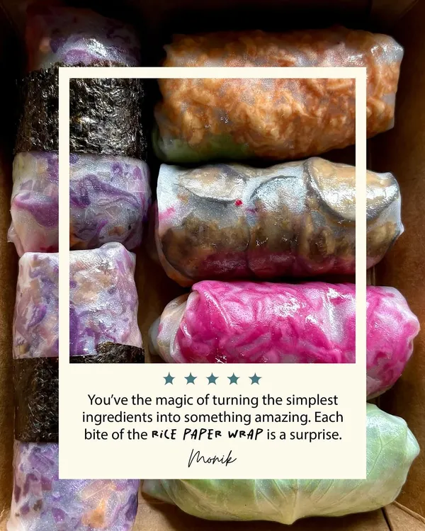 Nothing makes us happier than hearing from you. This review for our Vietnamese Rice Paper Wraps captures exactly what we aim for: turning simple, fresh ingredients into a magical and surprising culinary experience.