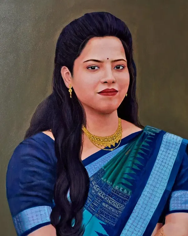 A completed individual portrait commissioned from a photograph. I concentrated on achieving a photorealistic quality while maintaining the richness and texture that only a physical painting can provide.