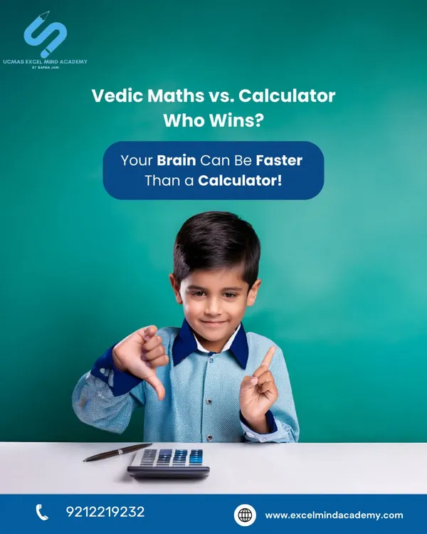 Vedic Maths vs. Calculator: who wins? We teach your child how their brain can be faster and more powerful than any electronic device.