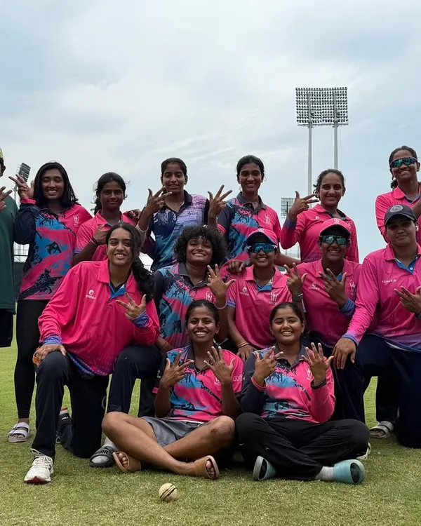 Victory in Pondicherry! The NICE Devils pose after a dominant 4-1 series win against the Pondicherry senior and U-23 teams. These tours are about winning and making memories.