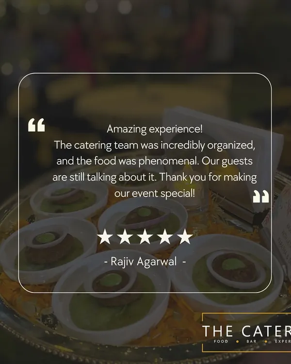 This review from a happy client highlights my team's organization and the phenomenal food. I make sure every event is planned and executed perfectly so your guests are always impressed.