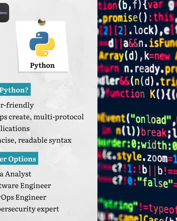 Python is a cornerstone of our curriculum due to its user-friendly syntax. We teach it for building everything from web applications to data analysis tools, opening career paths like Data Analyst and DevOps Engineer.