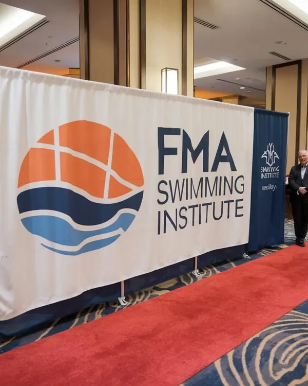 My brand is synonymous with luxury and quality. This photo shows our event setup at the JW Marriott Hotel in Kolkata, one of the many prestigious hotel partners who trust FMA for their aquatic facility management.