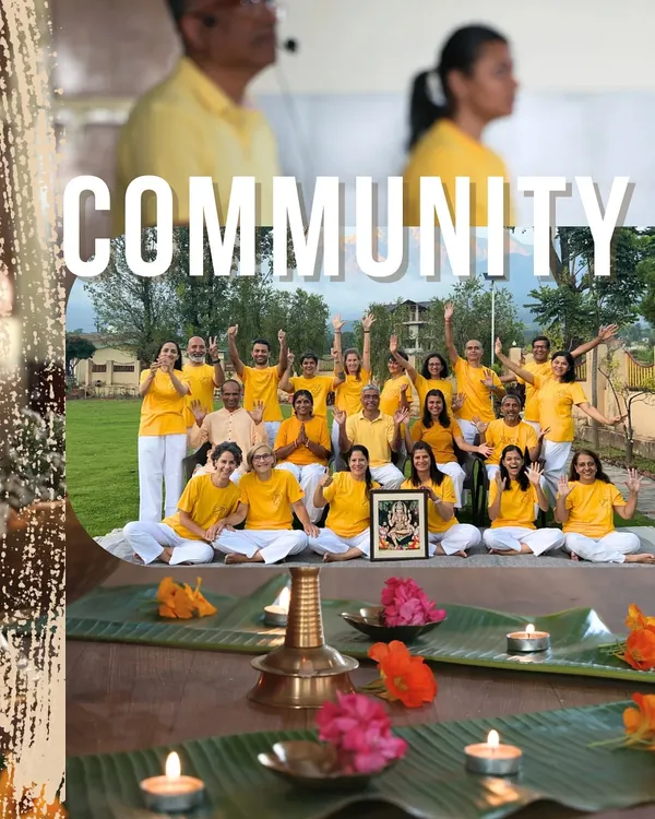 This collage captures the essence of our community: learning, practicing, celebrating, and eating together. This is the heart of the Gurukula experience.