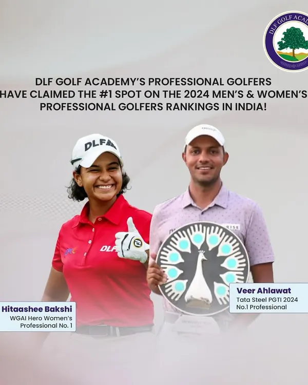 We celebrate our professional golfers Hitaashee Bakshi and Veer Ahlawat, who have achieved the number one rankings in India for 2024. Their success is a testament to the dedication and high-performance environment we foster at our academy.