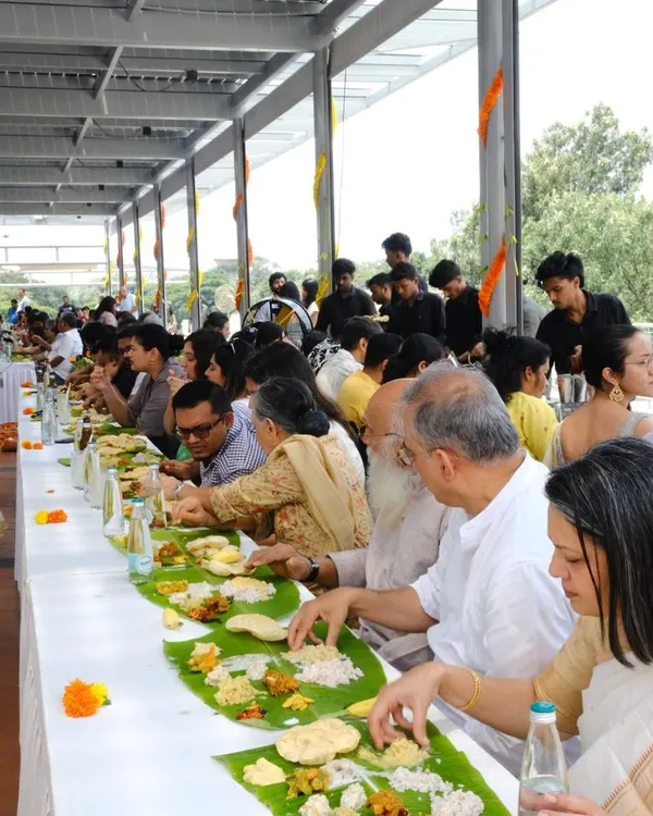 Catering a full Onam Sadhya for a large crowd is one of my favorite things to do. Seeing everyone enjoying the feast together, served community style, is what my cooking is all about.