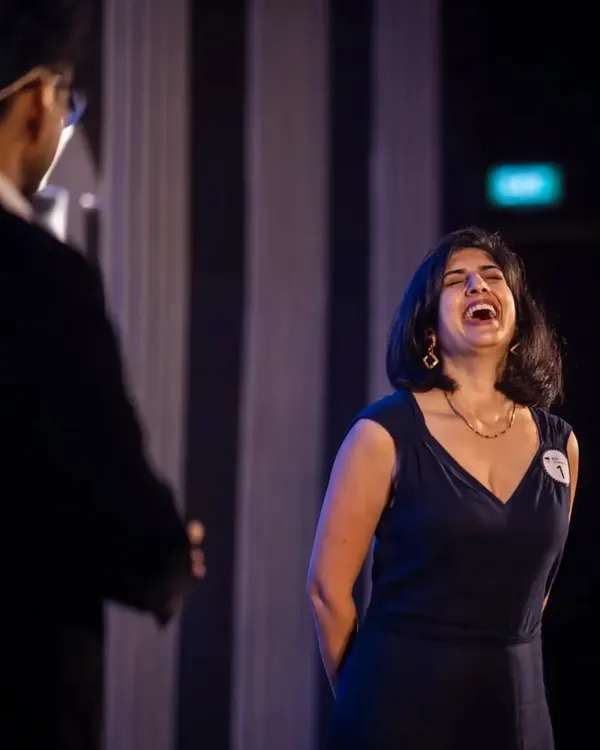 The purest reaction: uninhibited laughter. This is the goal of so much of my work, to create a space where people can forget their worries and just enjoy a moment of fun and surprise.