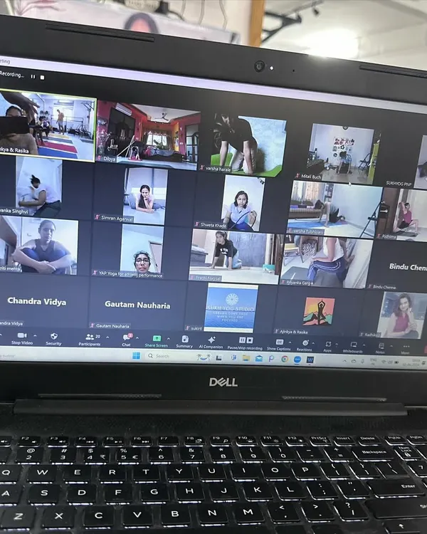 A teacher is like a parent who always thinks of the student's growth. A screenshot from our 2-day back-bending intensive workshop, held both online and offline.