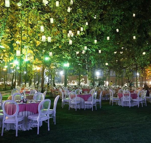 I believe in creating moments that feel like a dream. For this outdoor wedding reception, I used dozens of hanging lanterns and soft uplighting to transform a simple lawn into an enchanted forest, setting a magical stage for an unforgettable night of celebration.