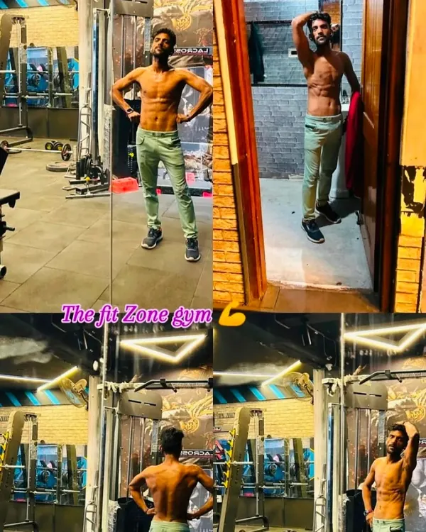 A collage showing my physique from different angles. This is a 360-degree look at the results of a disciplined lifestyle, combining targeted workouts with a solid nutrition plan to build a lean and muscular body.