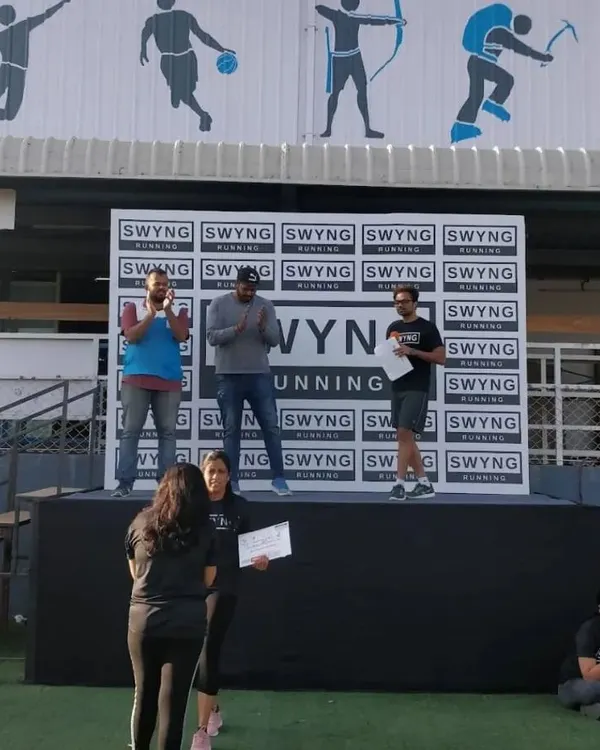 Our love for sports goes beyond the court. Here's a moment from a SWYNG fun run we organized, bringing the running community together.