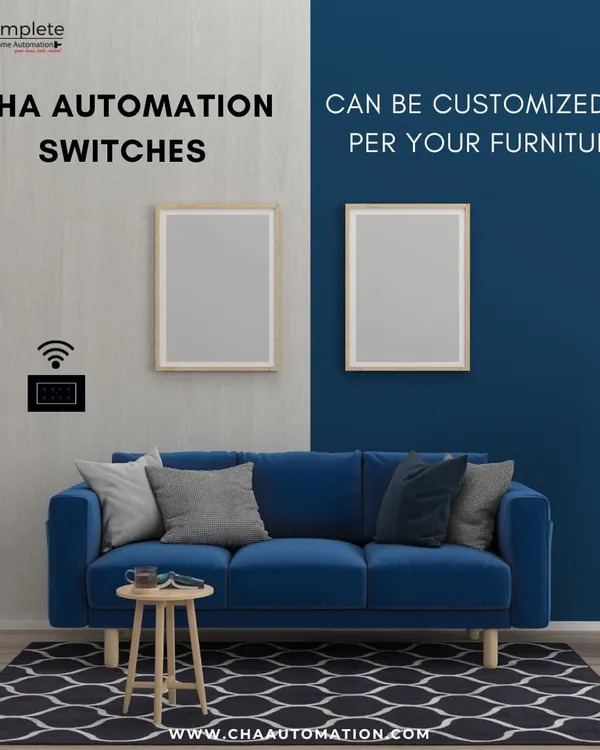 Our automation switches can be customized to match your furniture and decor. This creates a sleek and modern smart home experience where the technology blends seamlessly into your living space.