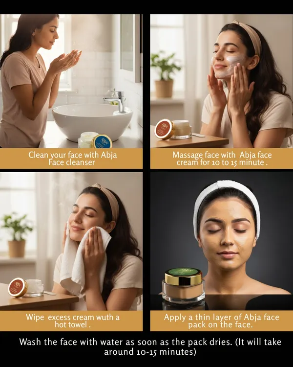 This guide shows how to use my Mini Facial Kit for an at-home facial: cleanse, massage with face cream, and apply the face pack.