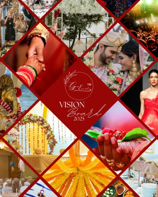 A sneak peek at my vision board for 2025. It is filled with big ideas, bold themes, and a commitment to seamless execution as I plan to bring more unforgettable experiences to life for my clients.