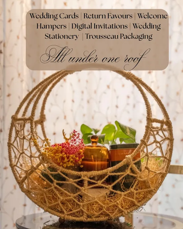 We handle all the beautiful details under one roof. This eco-friendly macrame basket is an example of our sustainable and stylish return favours, perfect for filling with goodies your guests will love.