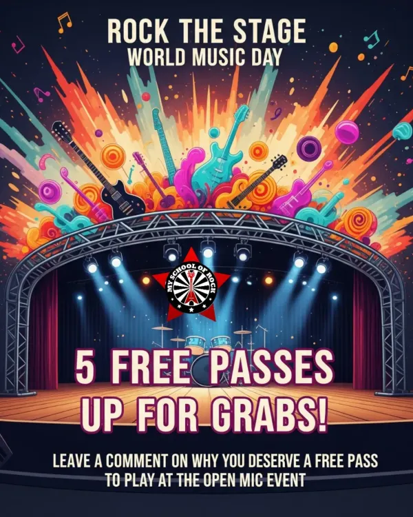 A poster for our World Music Day special, where we gave away free passes. We're always looking for fun ways to engage with our community and celebrate music.