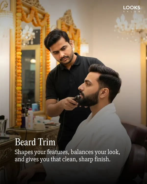 A sharp beard trim is fundamental to a polished groom's look. My expert focuses on shaping the beard to balance your facial features, delivering a clean and defined finish that looks impeccable in photos and in person.