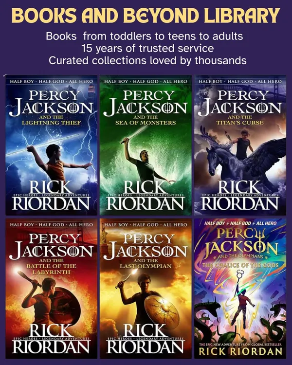 Enter the world of demigods and monsters with the complete "Percy Jackson and the Olympians" series by Rick Riordan. This modern take on Greek mythology is perfect for fans of fantasy, fast-paced action, and epic quests.