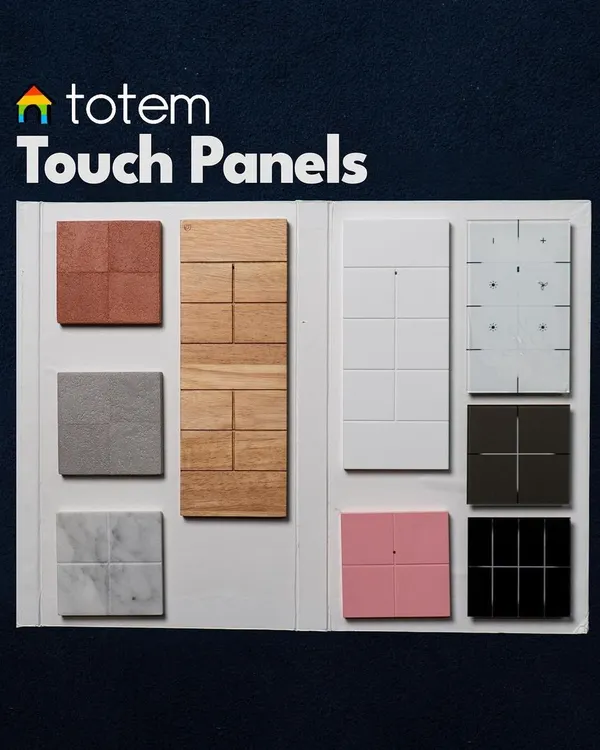 Your home, your style. We offer a wide variety of customizable touch panels in different materials and colors, including wood, marble, and stone, to perfectly match your interior design.