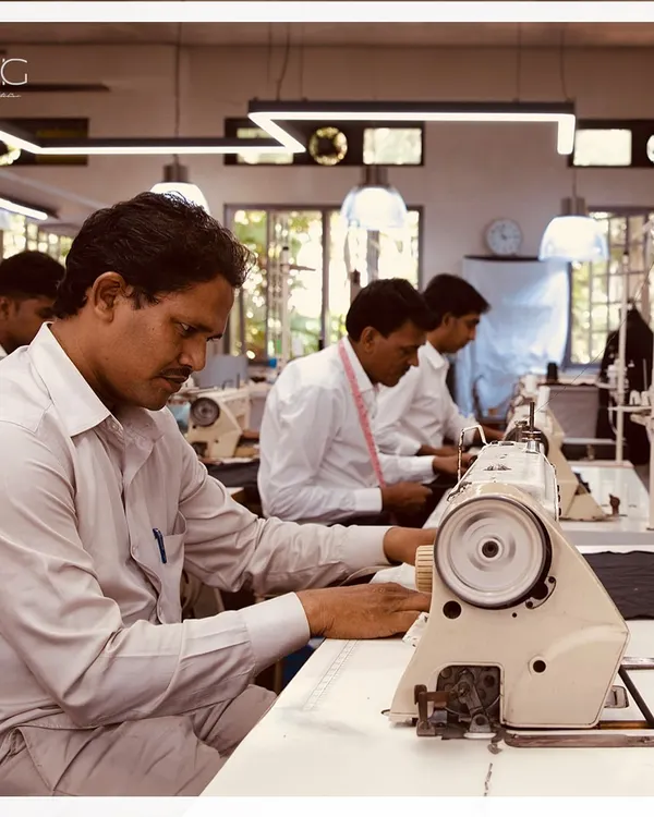 Every garment begins with skilled hands and a dedication to the craft. This is a glimpse into my workshop, where every stitch is part of a larger story of quality, precision, and sartorial heritage.