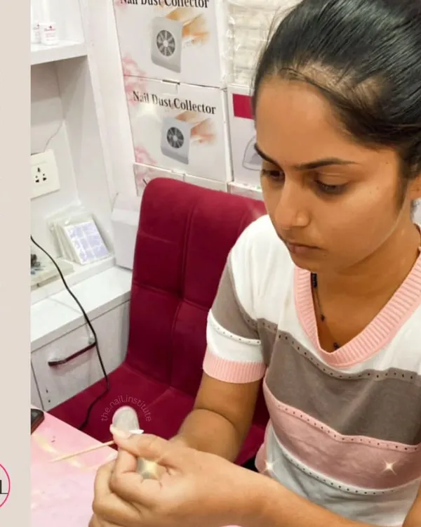 A student practices her technique, showing the focus and dedication that is part of everyday learning at our institute.