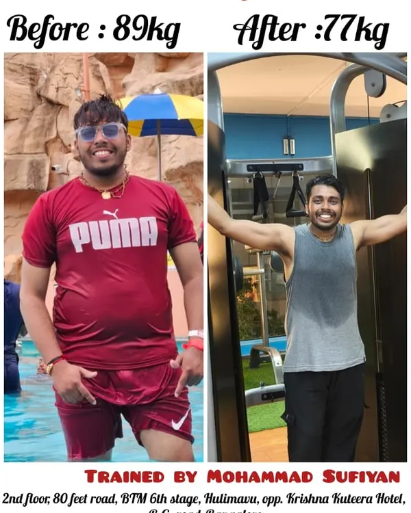 An amazing 3-month transformation. This client went from 89kg to 77kg with a dedicated plan focusing on fat loss and building lean muscle.