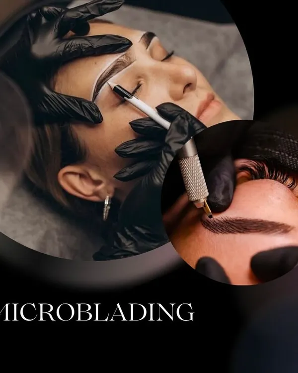 A close-up of my microblading artistry. I meticulously craft each stroke to mimic natural hair, resulting in brows that are defined yet incredibly realistic.