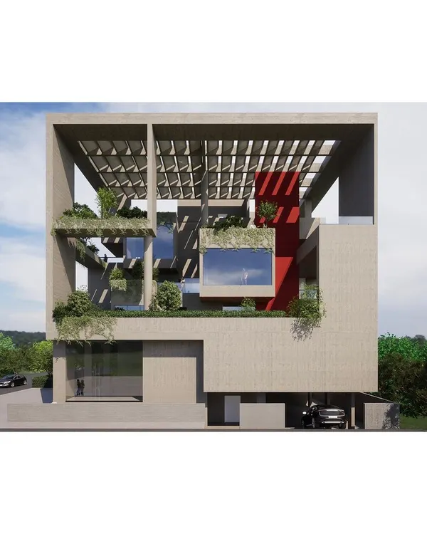 'Bounding Box' is a design iteration for a single-family residence atop a retail space. This mixed-use strategy monetizes the site's commercial potential while elevating the living spaces for better views, light, and ventilation.