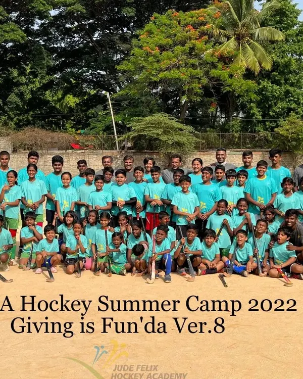 The class of 2022. A group photo from the final day of our 'Giving is Fun'da' Version 8 summer camp. It was incredible to have so many enthusiastic kids back on the field.