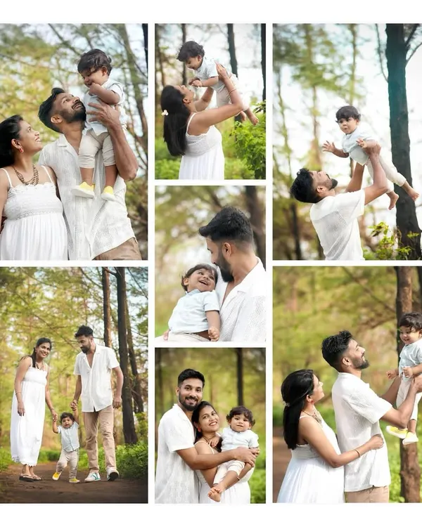 Family photos are about capturing your connection. This outdoor family photoshoot in a lush green park shows the fun and natural interactions I aim for. From walking together to being thrown in the air, these are the memories that last.