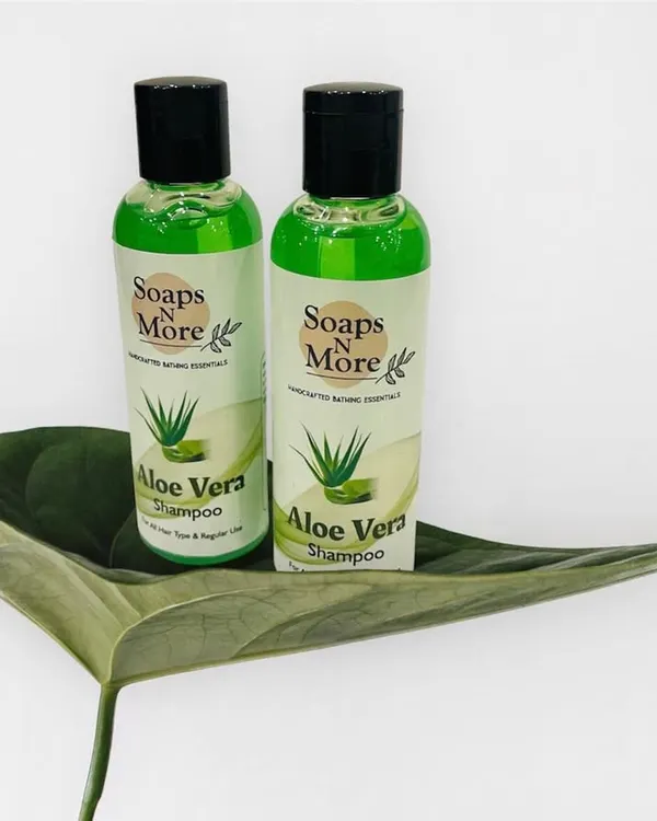My bestselling Aloe Vera Shampoo is an all-purpose solution for healthier hair. It's effective against hair fall, dandruff, and damage, and is suitable for both men and women.