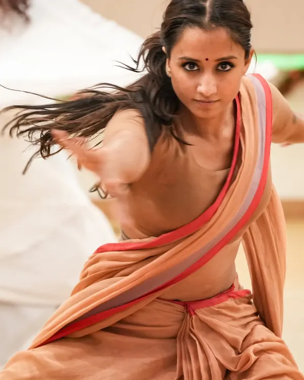 A rehearsal shot for 'Sitayana' capturing the fierce energy of the character. The rehearsal room is where the story and intensity are built, long before we hit the stage.