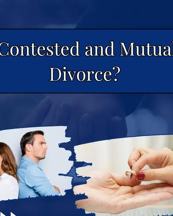 Understanding the path ahead is the first step. This image introduces the two main types of divorce proceedings in India: contested and mutual.