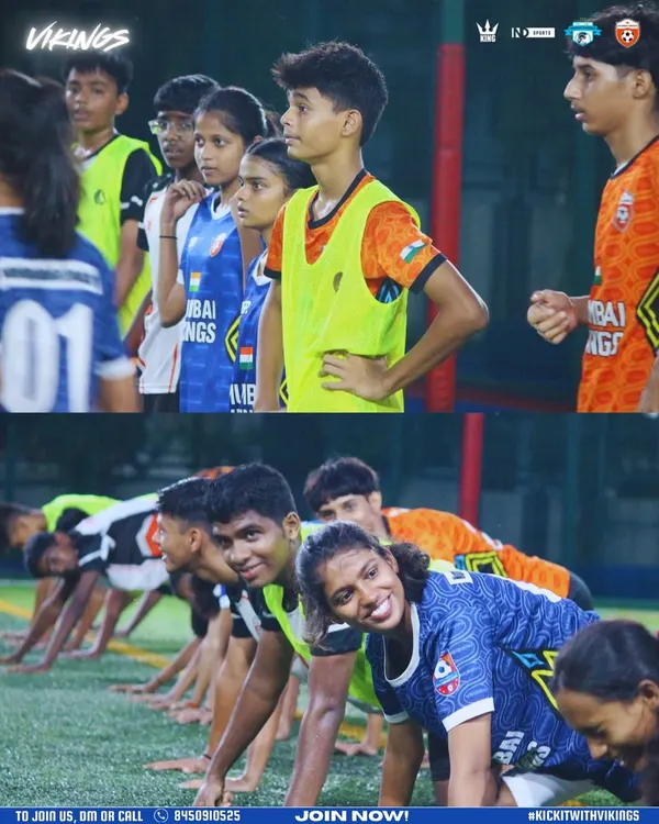 Smiles now, goals later. This collage shows our youth players lined up and ready for conditioning drills, then getting down to work. It captures the focused but positive atmosphere of our training sessions.