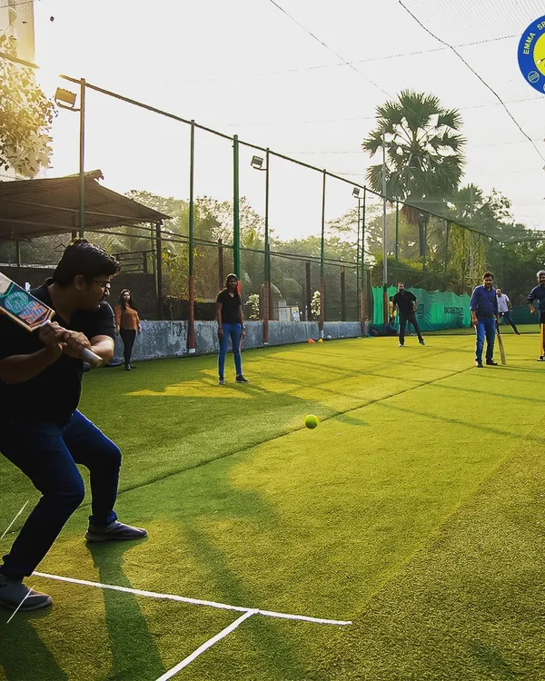 This is what it's all about. Grab your friends or colleagues and book our floodlit turf for an evening of box cricket. The high nets and quality pitch ensure the game is always fast and exciting.