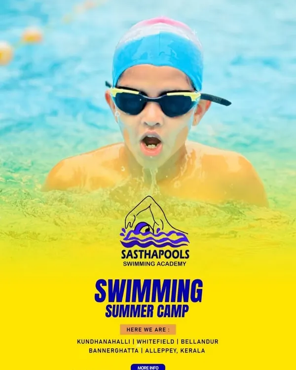 Our official poster for the Swimming Summer Camp. These camps are a fantastic opportunity for children to immerse themselves in swimming and make significant progress in a short time.